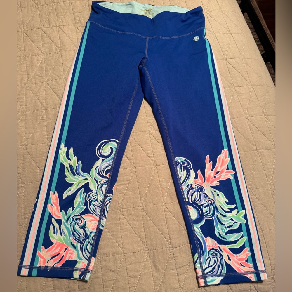 Lilly Pulitzer Blue and Mint Leggings
